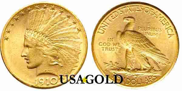 photo of $10 Indian gold coin