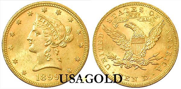 photo of $10 liberty gold coin