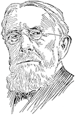 Image of Andrew Dickson White, portrait ink drawing