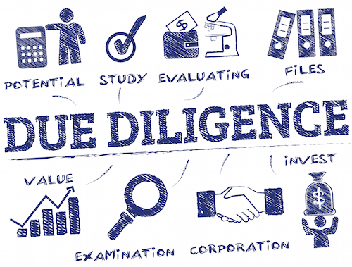 Graphic image emphasizing doing your due diligence before investing