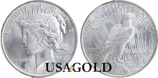 photo of silver peace dollars