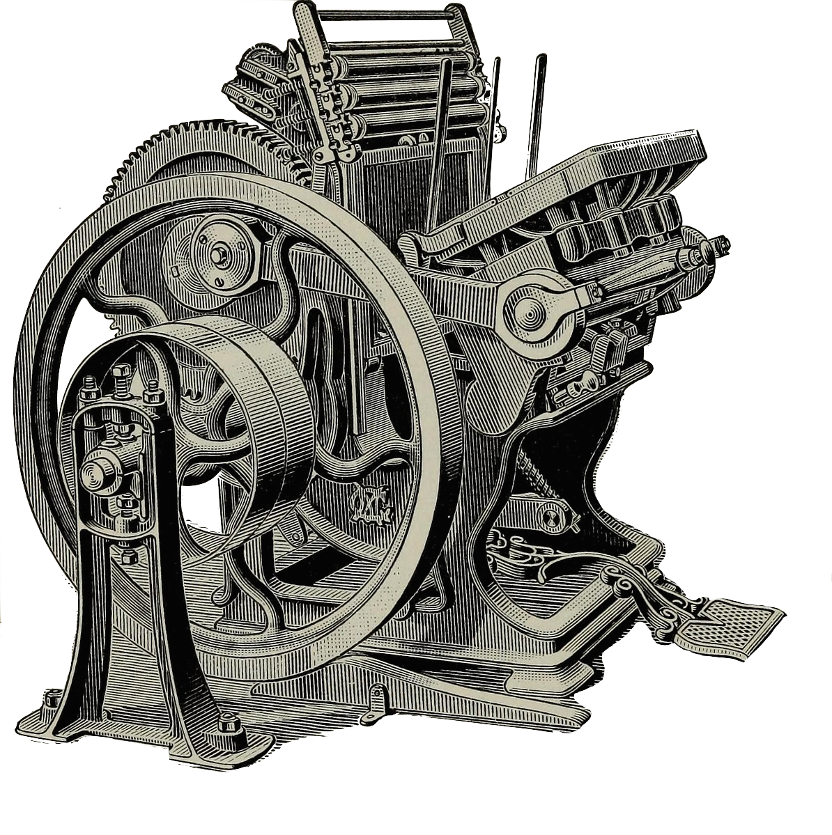 Image of old-fashioned printing press