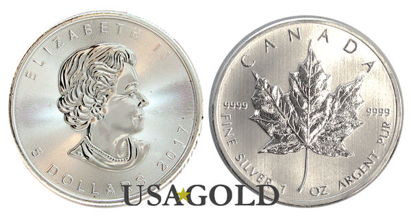 photo of silver Canadian Maple Leaf