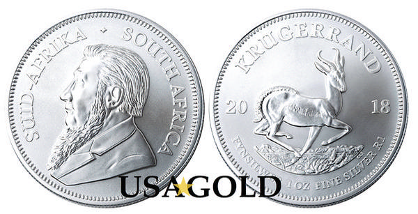 photo of silver South African Krugerrand