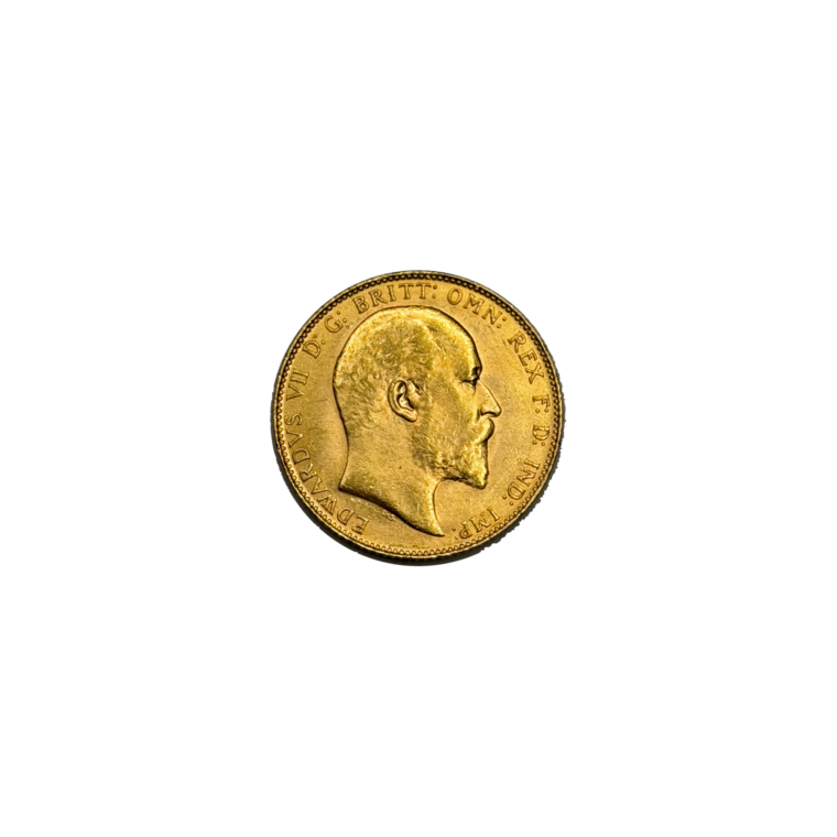 British Sovereign Gold Coin King Edward Front