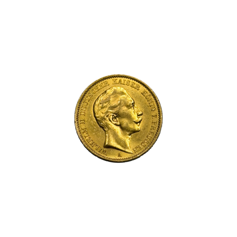 German 20 Mark Wilhelm II Front
