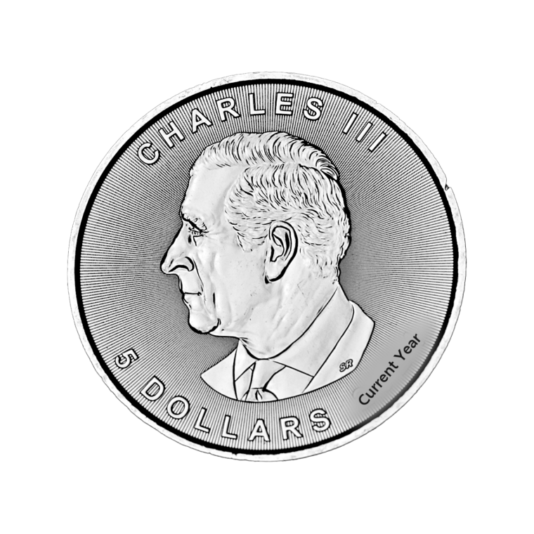 Canadian Silver Maple Leaf Charles III Front