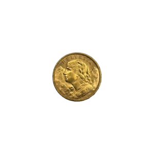 Swiss 20 Francs Gold Coin Helvetia Front