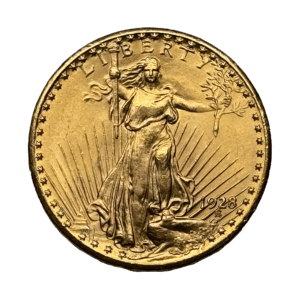 $20 St. Gaudens Gold Double Eagle Coin Front