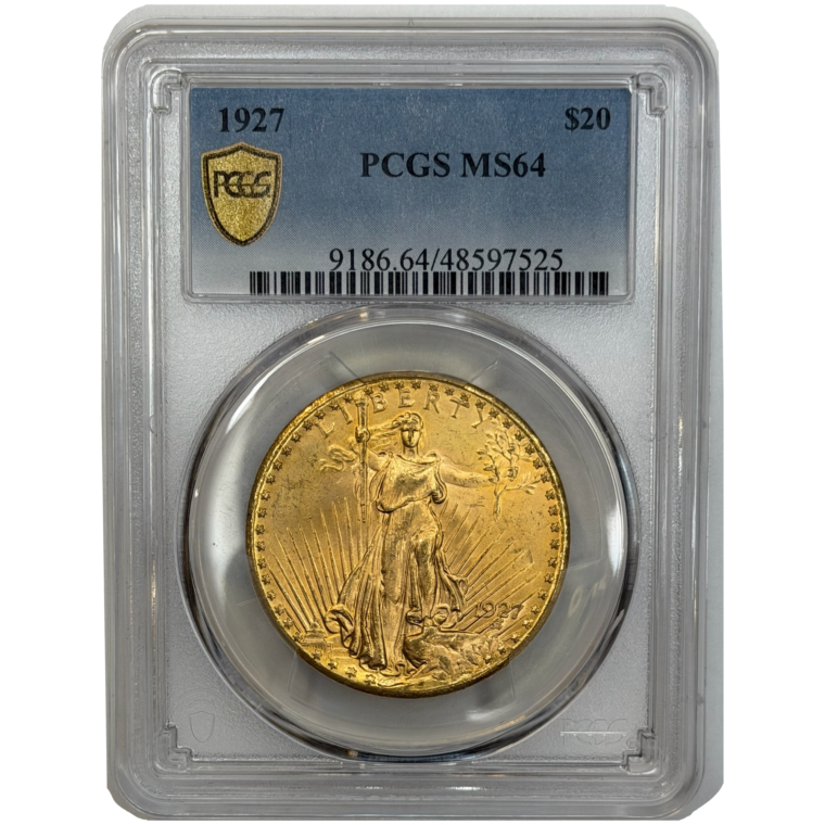 $20 St. Gaudens MS64 PCGS Front