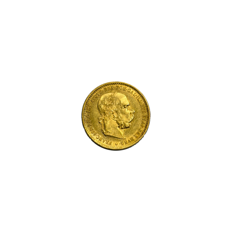 Austria 10 Corona Franz Joseph Laurel Head Front