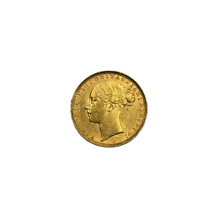 British Sovereign gold coin obverse — Queen Victoria Young Head