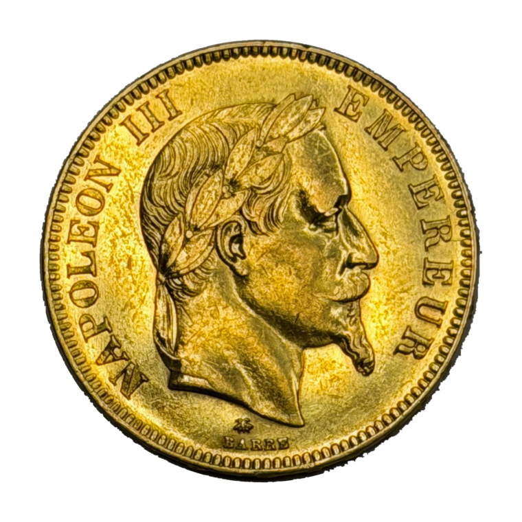 French 100 Francs Napoleon III Laurel Front