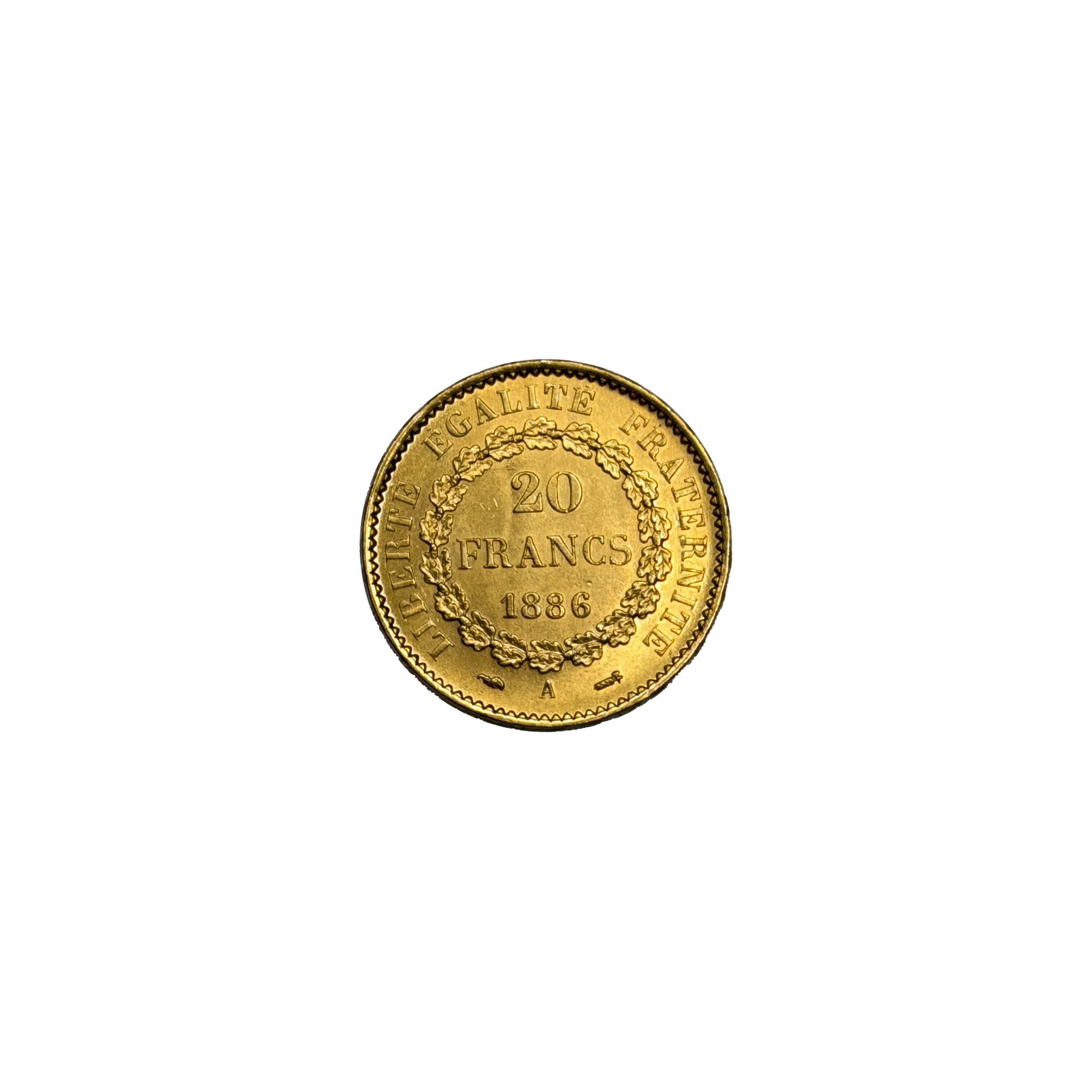 フランスレ-ス20m French 20 Franc Angel Gold Coin (Brilliant Uncirculated