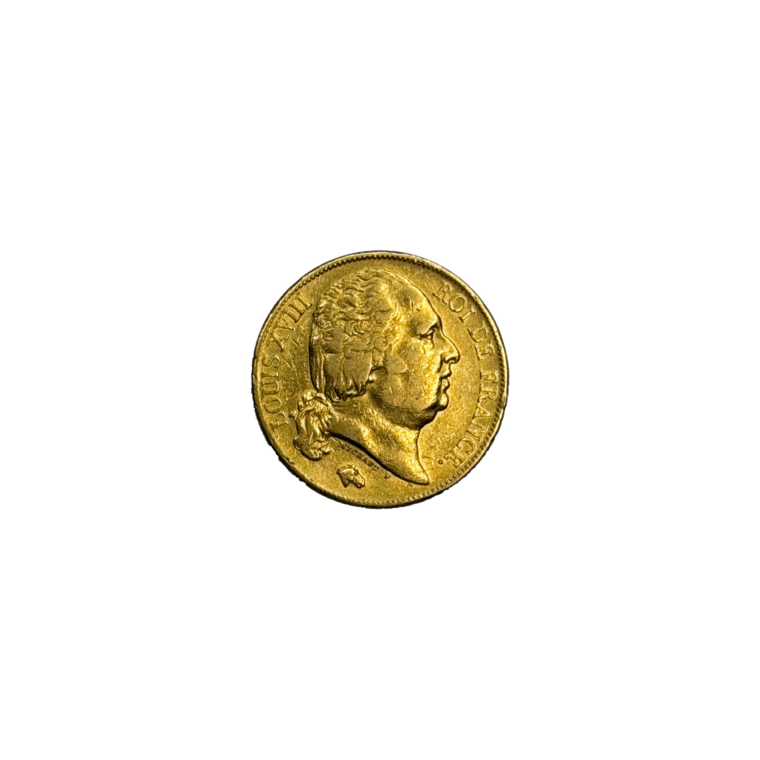 French 20 Francs Louis XVIII Front