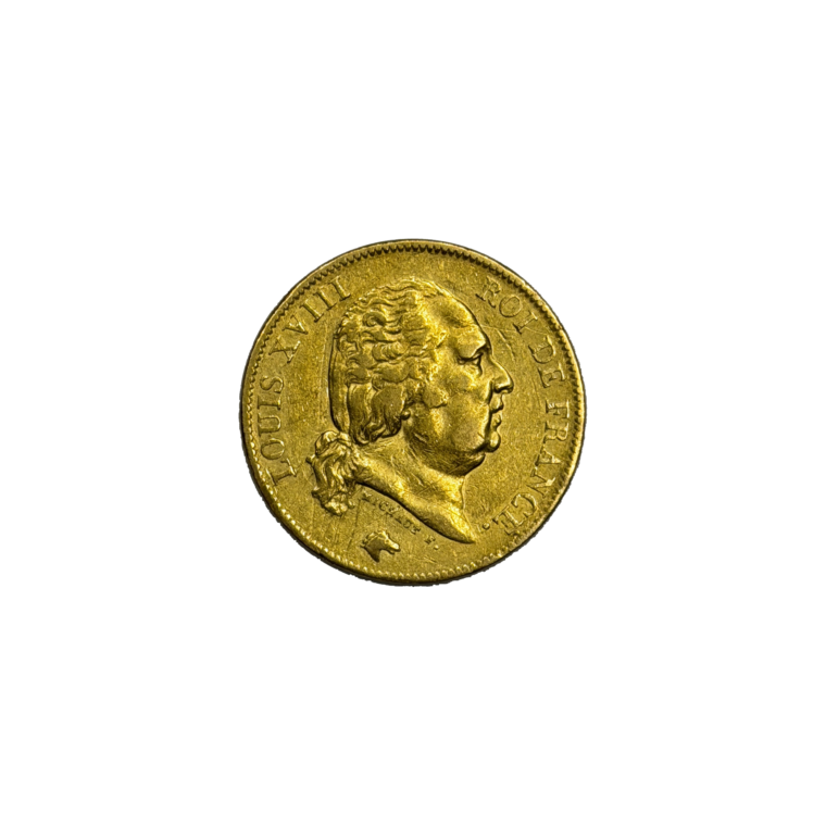 French 40 Francs Louis XVIII Front
