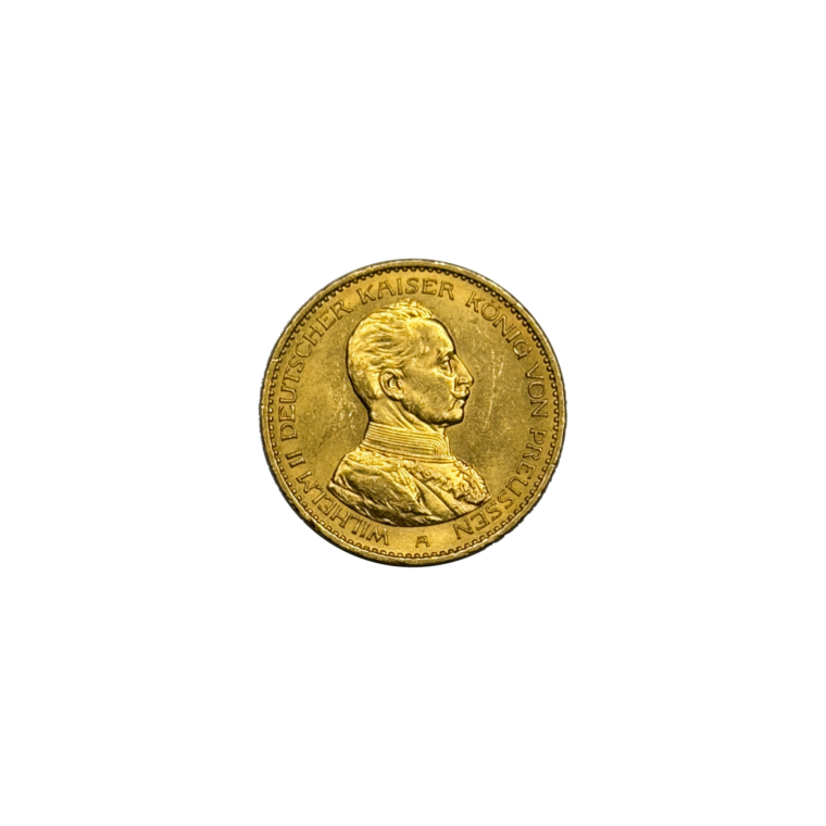 German 20 Mark Wilhelm II Military Front