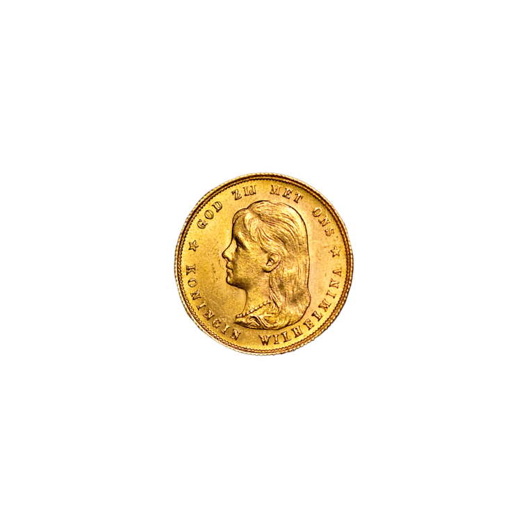 Netherlands 10 Gulden Queen Wilhelmina Long Hair Front