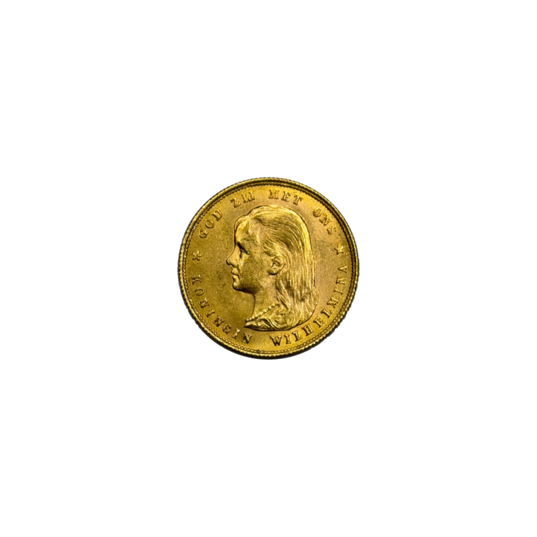 Netherlands 10 Gulden Queen Wilhelmina Long Hair Front