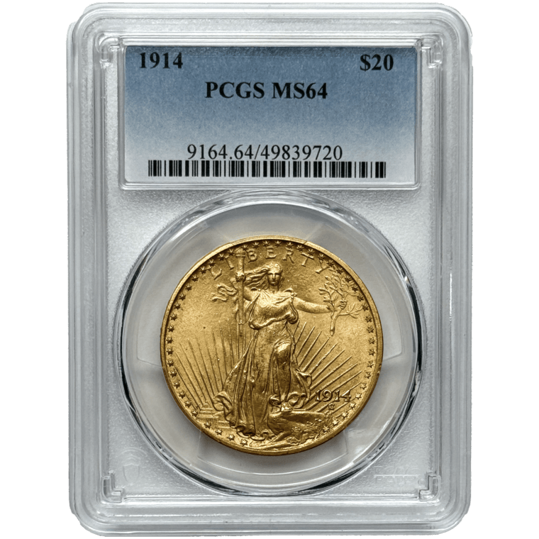 1914 $20 St. Gaudens MS64 Front
