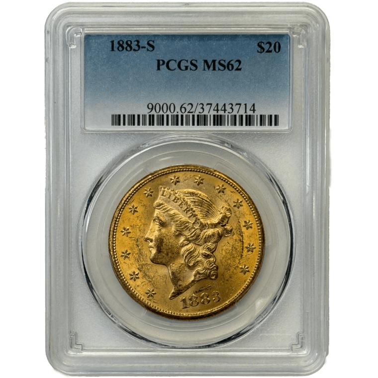 1883-S $20 Liberty PCGS MS62 Front