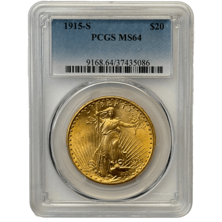 1915-S $20 St. Gaudens PCGS MS64 Front