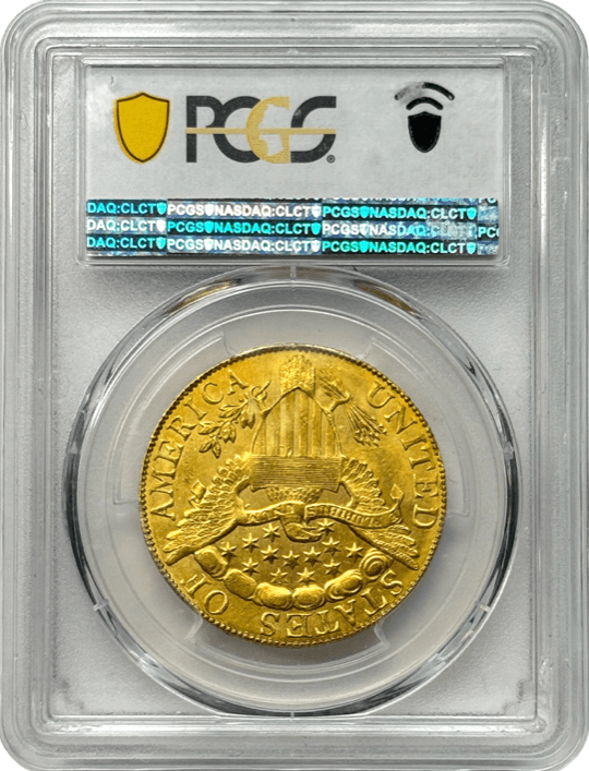 $10 Draped Bust 1804 Crosslet 4 PCGS MS61 Back