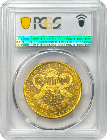 $20 Liberty 1885 PCGS MS61 Back