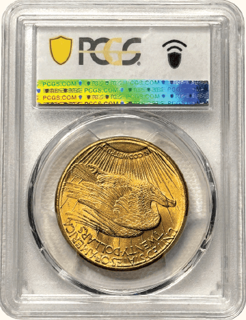 $20 St. Gaudens 1924-S PCGS MS65 Back