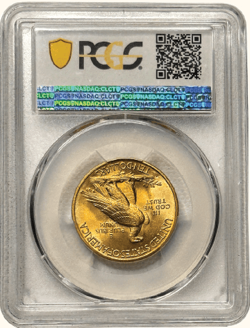 $10 Indian 1930-S PCGS MS64+ CAC Back