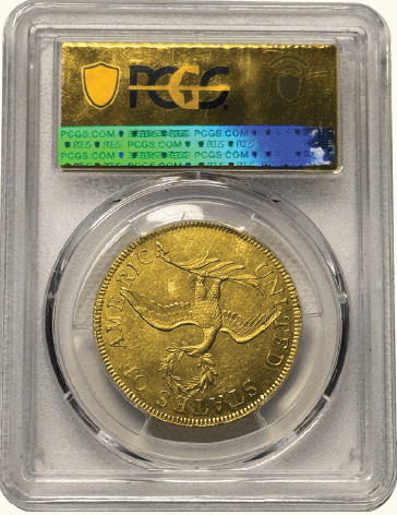 $10 Draped Bust 1796 PCGS MS61 ex Bass Back