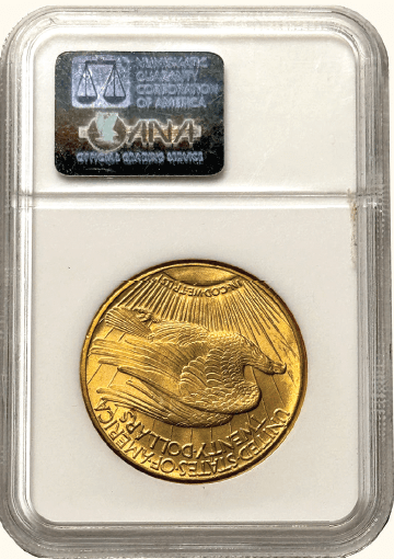 $20 St. Gaudens 1930-S NGC MS64 Back
