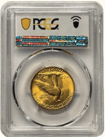 $10 Indian 1907 Rolled Edge PCGS MS65+ CAC Back