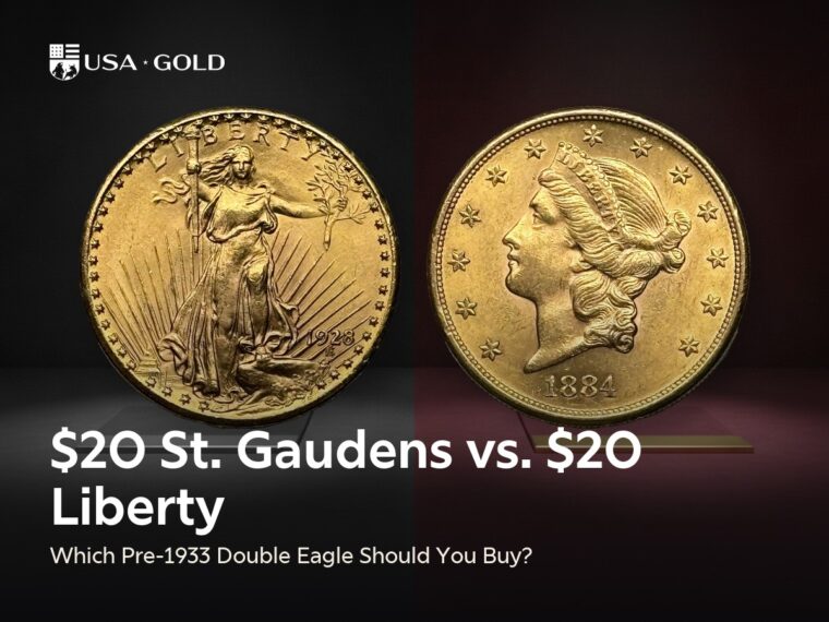 $20 St. Gaudens gold coin and $20 Liberty gold coin — $20 St. Gaudens vs. $20 Liberty — Which Pre-1933 Double Eagle Should Yo