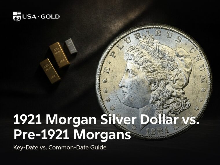 1921 Morgan silver dollar vs pre-1921 Morgan dollar comparison