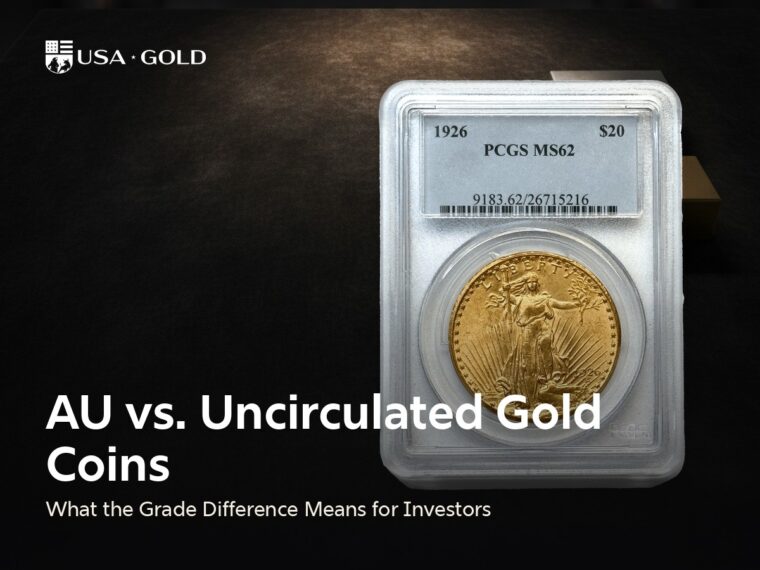 AU vs Uncirculated pre-1933 gold coin grade comparison