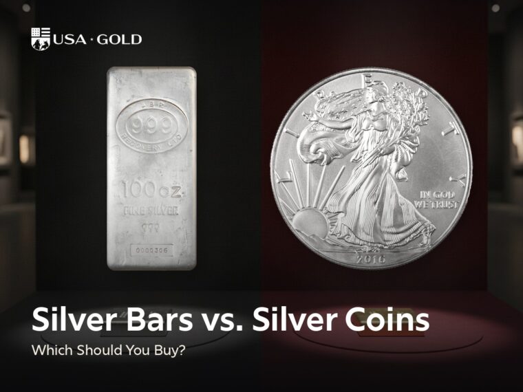 Silver bars and American Silver Eagle coins compared for bullion buyers