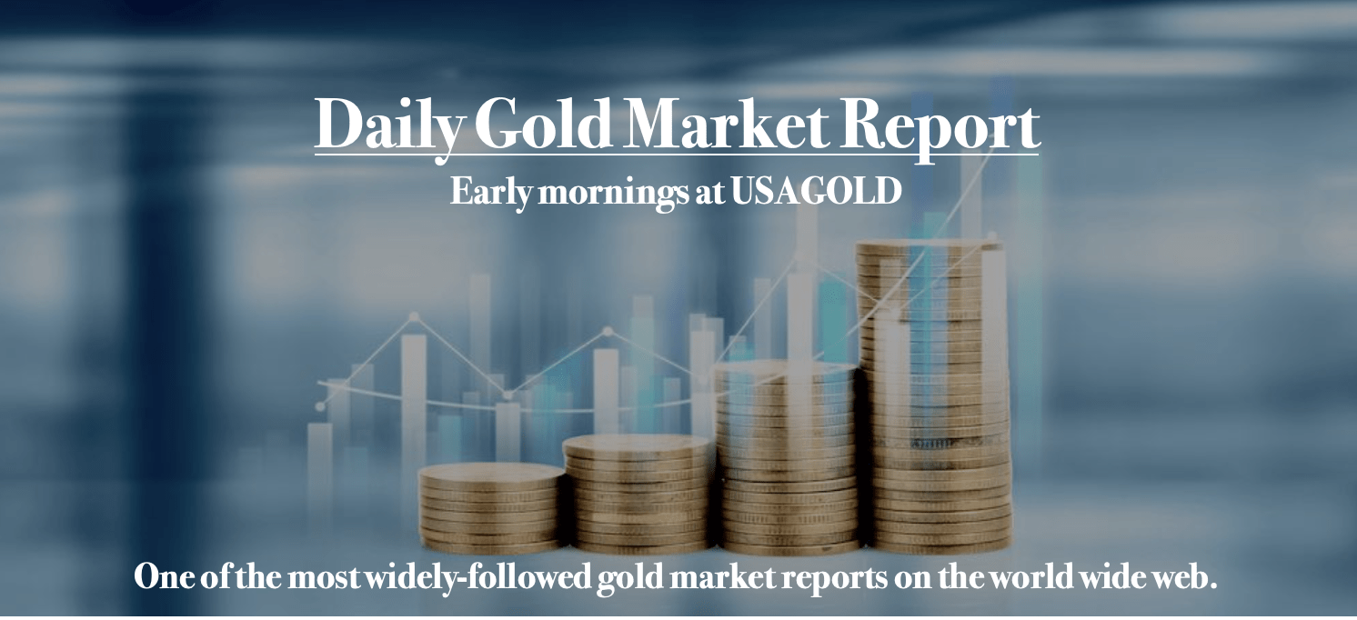 Ad for the Daily Gold Market Report mornings at USAGOLD