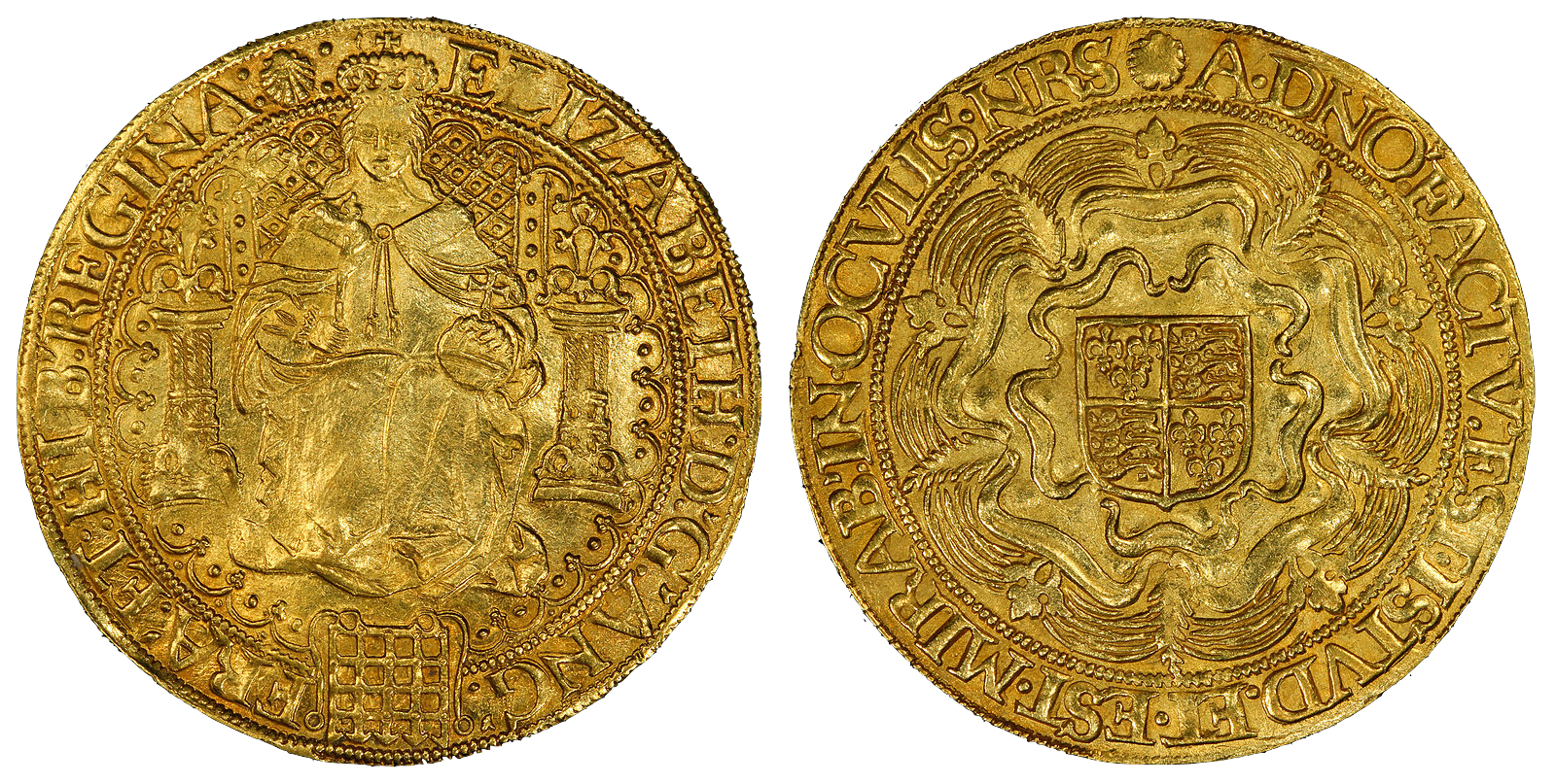 photo of an ElizabethI gold sovereign 1560-1600 AD