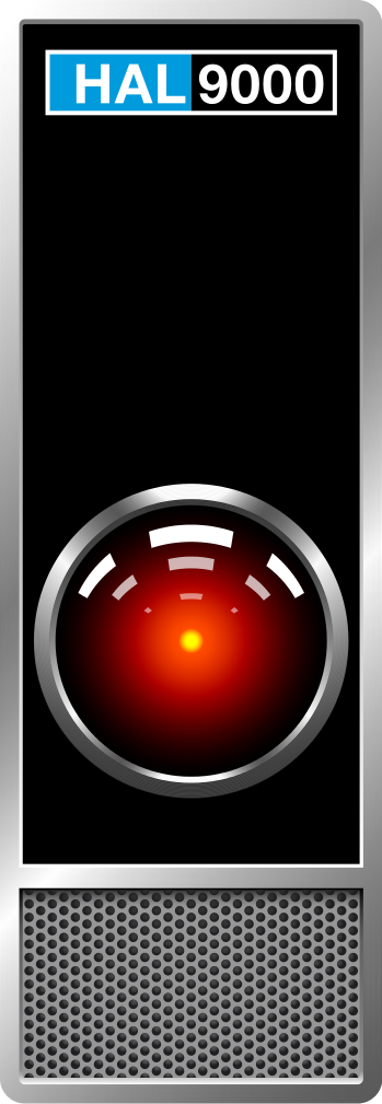 Graphic image of HAL 9000 fictional computer