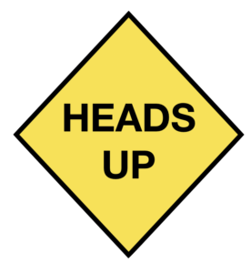 graphic image of heads-up sign