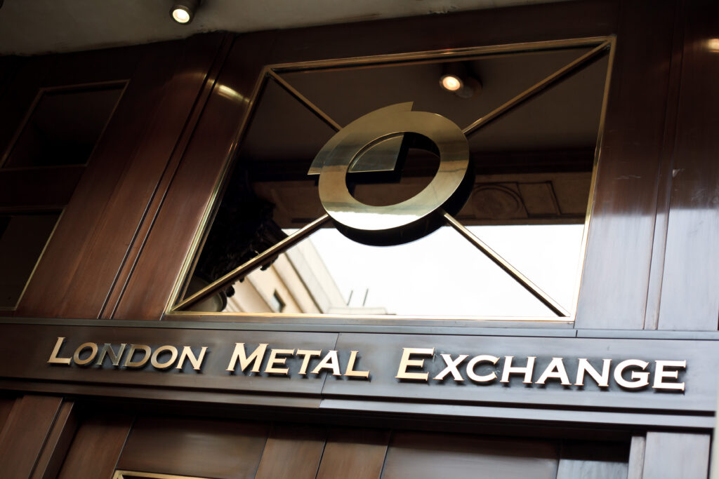 photograph of sign on London Metals Exchange building