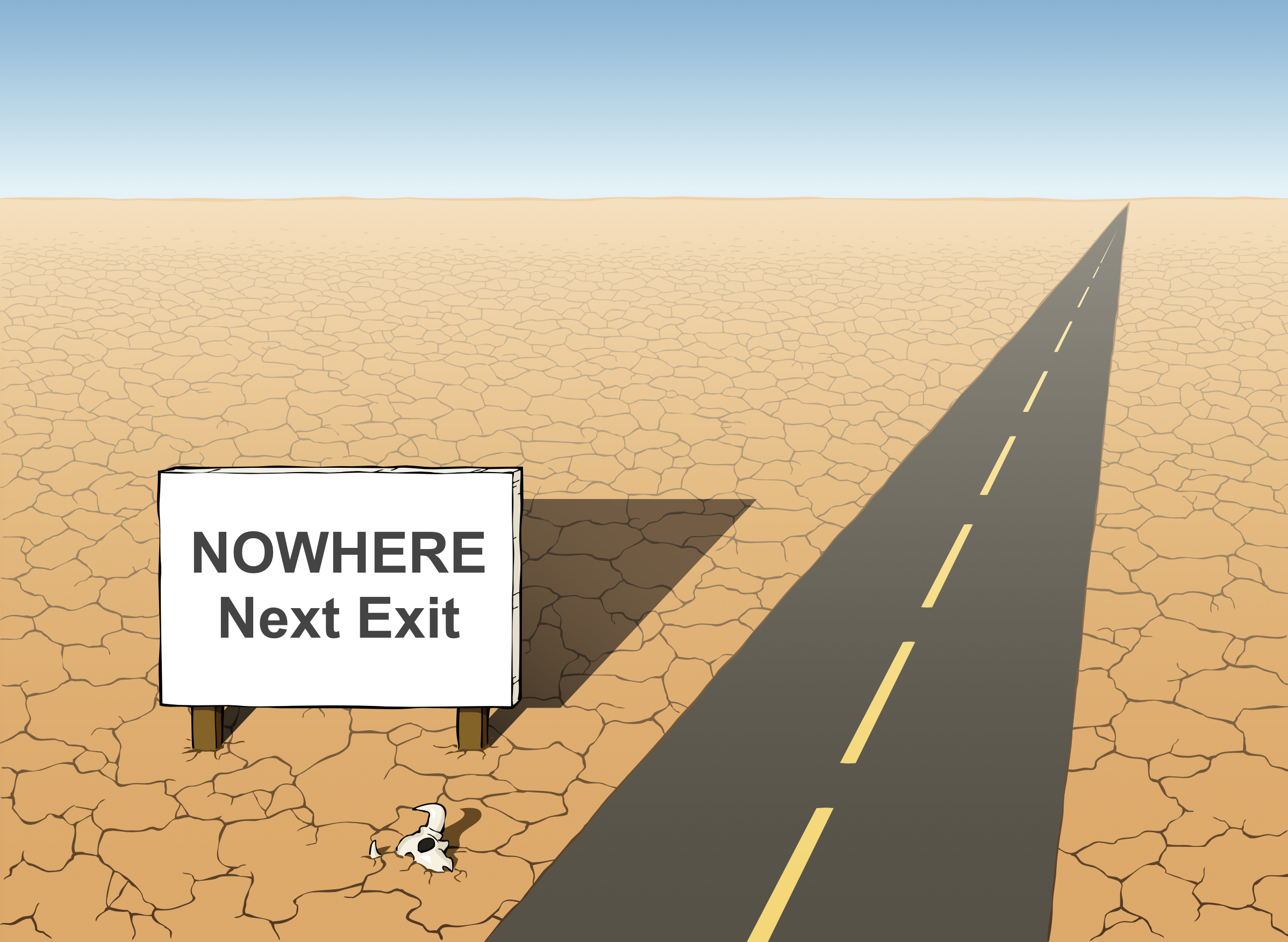 graphic illustration Road to Nowhere