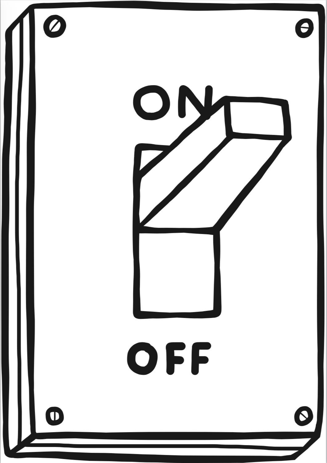 graphic image of 'off-on' switch