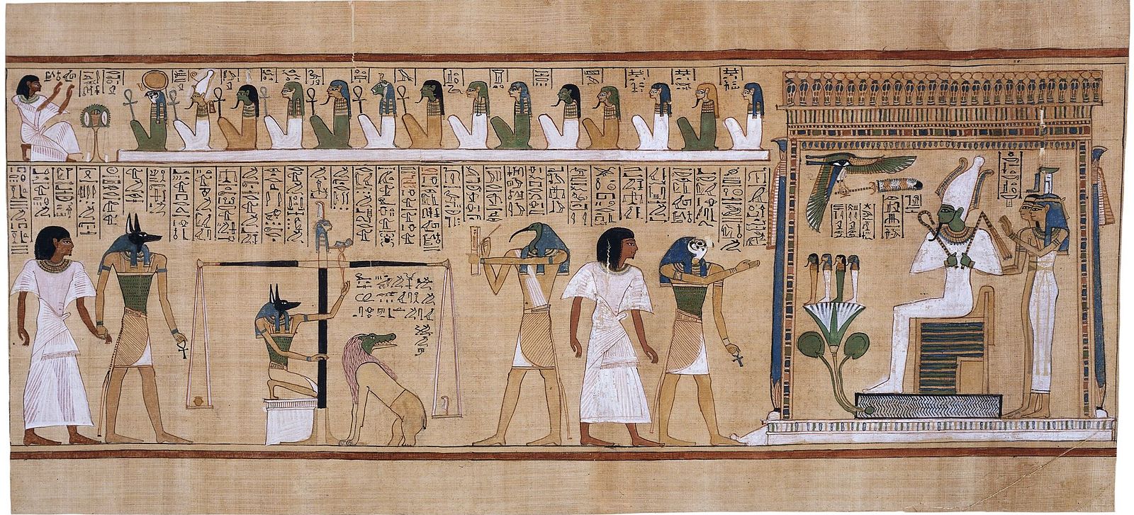 illustration from Book of the Dead Osiris judgement