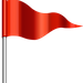 graphic image of red warning flag flapping in the wind