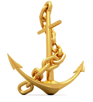 graphic image of a gold anchor, as in anchoring the overall portfolio