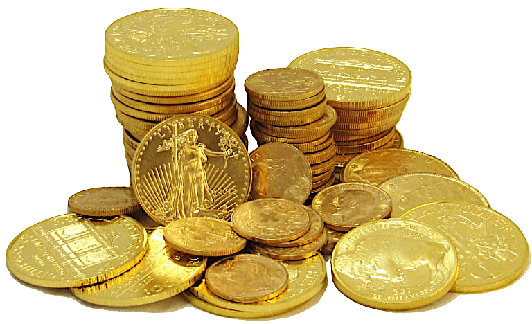 photograph of gold bullion coins and historic gold coins USAGOLD