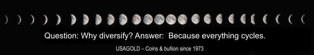 graphic image showing cycles of the moon with question "Why diversify"
