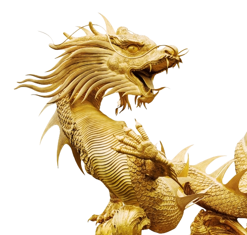 graphic image of giant gold dragon